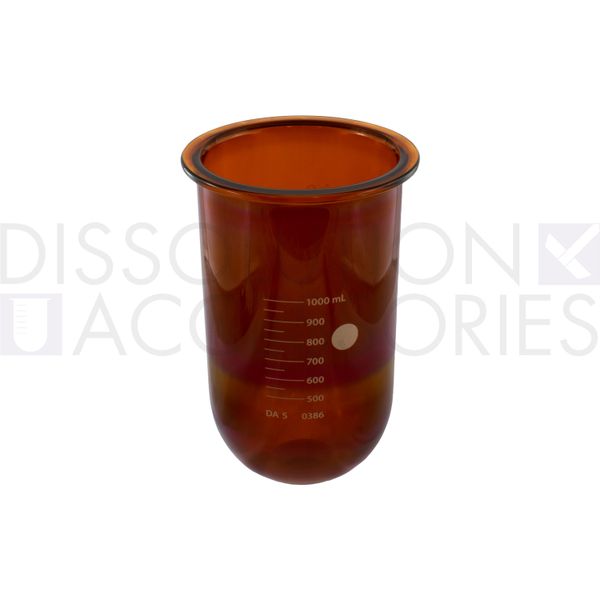 Dissolution Accessories Gefäß, Boro 3.3, braun, 1000 ml, APEX-Boden, Sotax