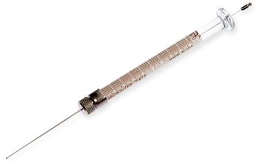Hamilton 5 μl, Modell 75 RN-S Agilent Spritze, 23s Gauge, 43 mm, point style AS, max. Druck 2000 psig (137.9 bar), max. Temperatur 50°C/122°F