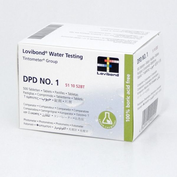 Aqualytic (Lovibond) DPD No.1 Tabletten zur Bestimmung des Gehalts von freiem Chlor, 500 St/Pkg