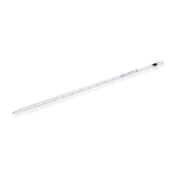 Duran Group AR -Glas Messpipette, konformitätsbescheinigt, blau bedruckt, Type 1, Kl. AS, mit Chargenzertifikat, 2 ml, 12 St/Pkg, Type 1: Teilablauf, 