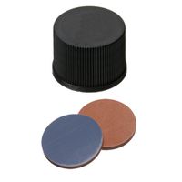 Product Image of Schraubkappe, ND15 PP, geschlossen, 1,6 mm, Butyl rot/PTFE grau, schwarz, 10x100/PAK