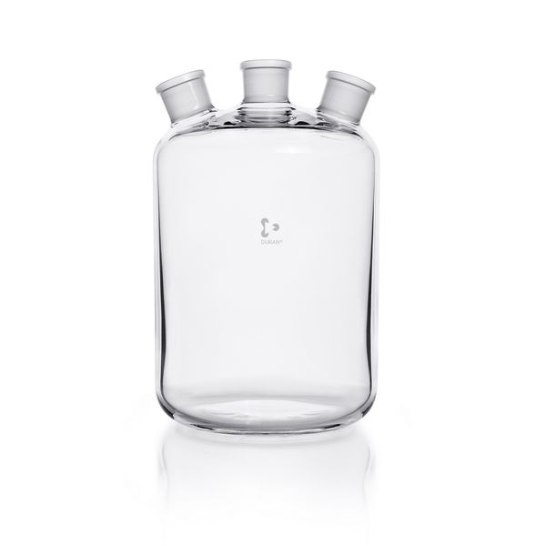 Duran Group Woulff'sche Flasche, Duran, Glas, 5000 ml, NS 34/35, mit 3 Hälsen