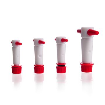 Duran Group PTFE-Hahnküken mit Gewinde, komplett mit 3Teilung Hahnsicherung, NS 29.2, Bohrung 10 mm, 10 St/Pkg