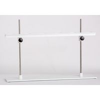 Product Image of Filtration rack, for 6 funnels, basic plate, 800x150mm, bores 60mm diam., solid PVC