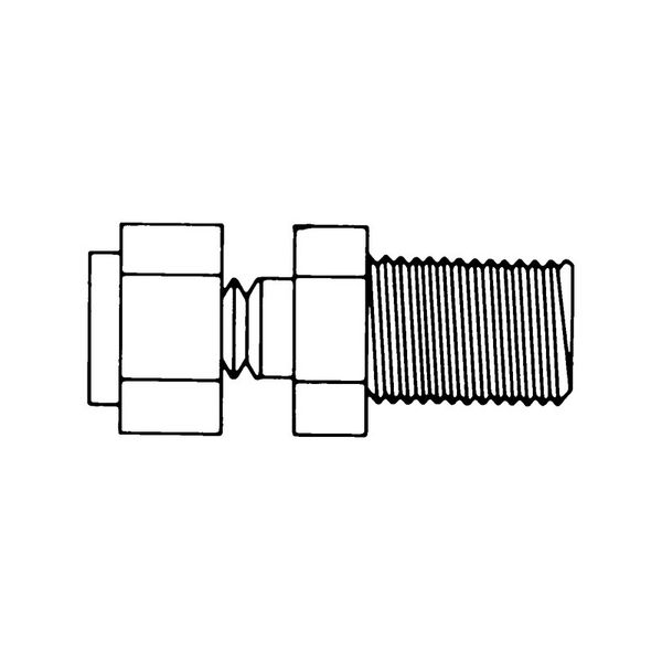 Millipore TUBE ADAPTER SS 1/4'' NPTM TO 1/4'' TUBE
