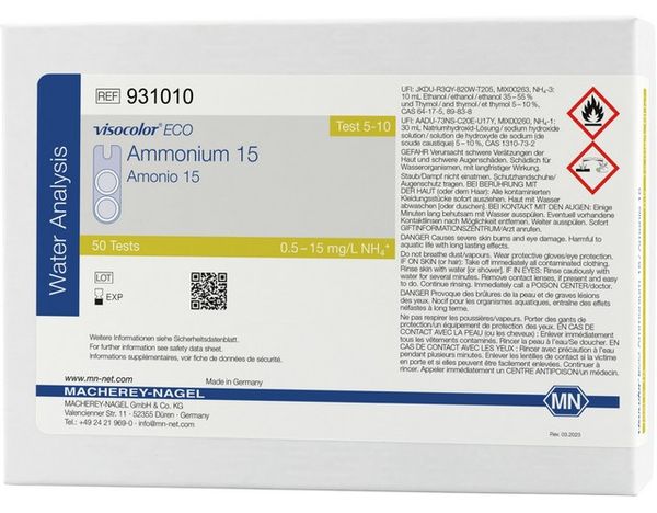 Macherey-Nagel Visocolor ECO Testbesteck Ammonium 15 für 50 Bestimmungen