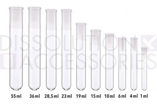 Dissolution Accessories Glass sample tubes 15 ml for Sotax, 100 pc/PAK