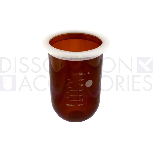 Dissolution Accessories Vessel, Boro 3.3, amber, 1000 ml, high Precision, TruAlign Agilent