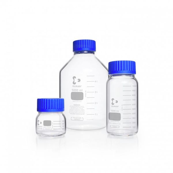 Duran Group Weithalsflasche, Klarglas, GLS 80, 500 ml, komplett, 10 St/Pkg, komplett