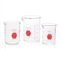 Product Image of Griffin Beaker, low Form, red graduated, 600 ml, 6 pc/PAK