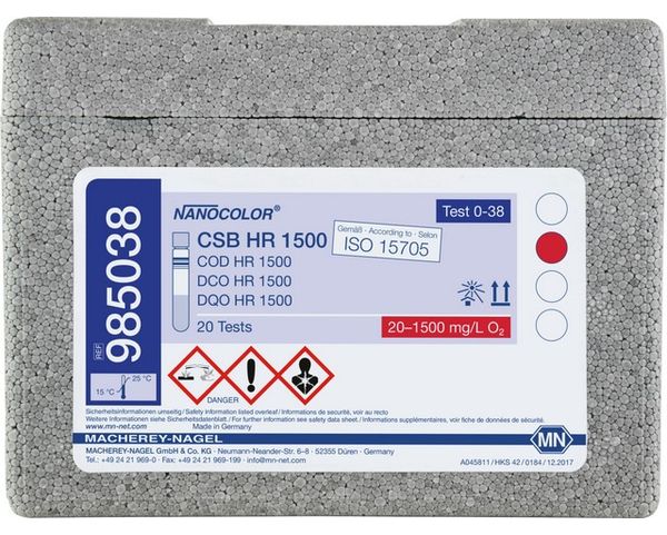 Macherey-Nagel Rundküvettentest NANOCOLOR CSB HR 1500, mit Barcode, Pg. à 20 Bestimmungen