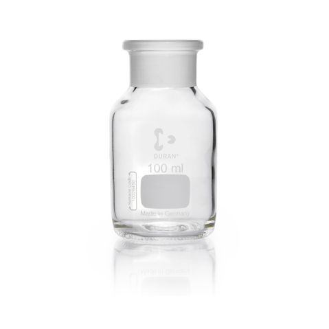 Duran Group Wide neck bottle, clear glass, NS 29/22, 100 ml, w/o stopper, 10 pc/PAK
