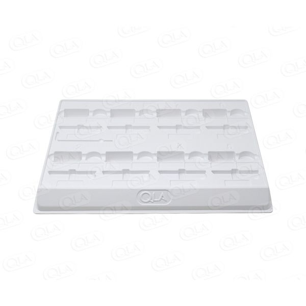QLA 8 Position Organization Tray for Paddle Blades, Basket Hubs and Baskets for Distek. Overall Dims: 14.36” L x 10.61” W x 1.145” H