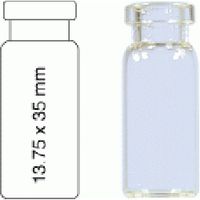 Product Image of 2 mL Crimp Neck Vial N 13 outer diameter: 13.75 mm, outer height: 35 mm clear, flat bottom, 100/PAK