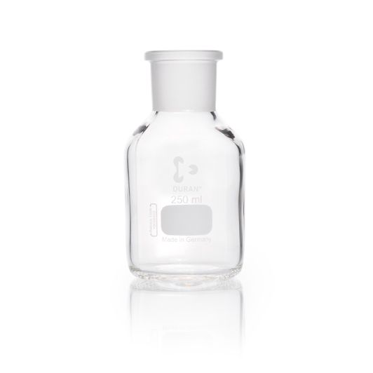 Duran Group Weithalsflasche, Klarglas, NS 34/35, 250 ml, ohne Stopfen, 10 St/Pkg