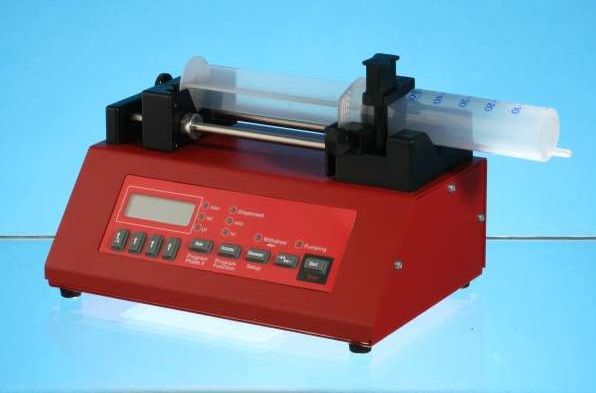 Landgraf HLL Spritzenpumpe LA-120, 2-Kanal, RS232, programmierbar, 4 μl/h bis 7630 ml/h/Spritze, 0.0262 cm/h bis 3.3327 cm/min