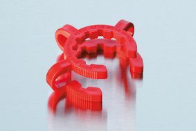 Duran Group KECK Klemmen für Kegelschliffe, POM, NS 29.2, rot, 10 St/Pkg