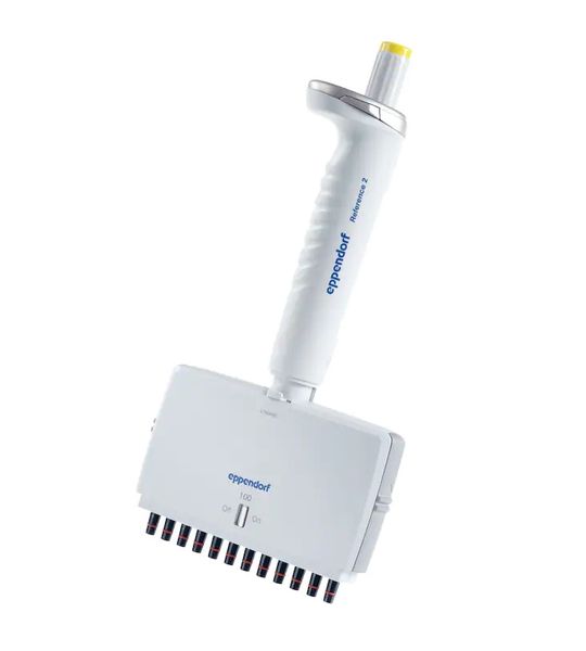 Eppendorf EP Reference 2 G, 12-Kanalpipette, variabel, 10 - 100 μl, gelb