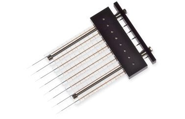 Hamilton 10 μl, Modell 1701 N 8CH Gel Loading 8-Kanal Spritze, 0.2 mm, 25.4 mm, point style 3, max. Druck 1000 psig (68.9 bar), max. Temperatur 115°C 