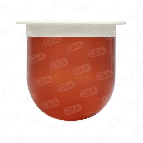 QLA 500 ml Amber Glass Vessel with Plastic Rim, Serialized