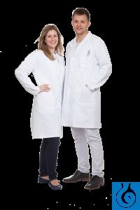 neoLab Labormantel Herren, Gr. 54, 100% Baumwolle, Reverskragen, 1/1 Länge