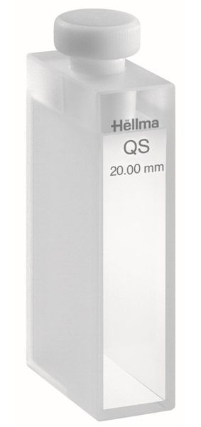 Hellma Macro Cell, Type 110-QS, HP Quartz Glass, WL 200-2500 nm, Pathlength 20 mm, PTFE Stopper, 7,000 μl