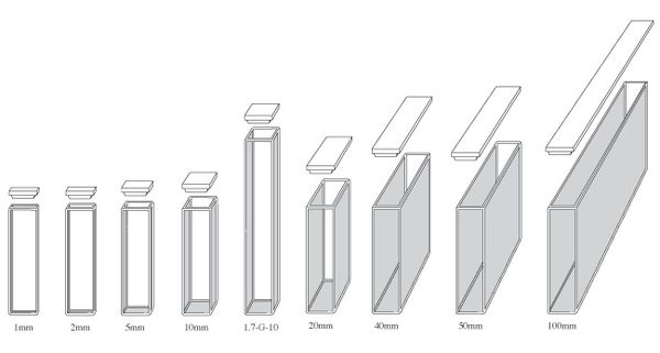Starna GmbH 1/SOG/50 - Macro Standard Rectangular Cell with lid, Open top, with non-Sealing PTFE cover