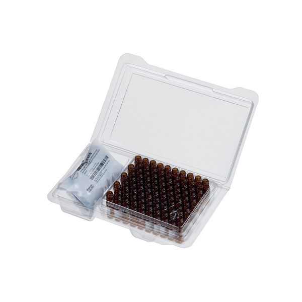 Thermo Fisher Scientific SureSTART 2 ml Schraubfläschchen Kurzgewinde, Level 2, Braunglas, blaue PP-Kappe + rotes Septum, 100 St/Pkg