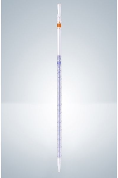 Hirschmann Messpipette, braun graduiert, weite Öffnung 5:0,1 ml, 12 St/Pkg