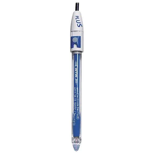 WTW SenTix 83, Glas-pH-Elektrode, Flüssigelektrolyt, Temperaturfühler Pt 1000, wasserdichtem DIN- Stecker und Bananen-Stecker