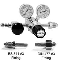 Product Image of Regulator, Brass Dual Stage, Ultra High Purity Inert Gas, DIN 477 #10