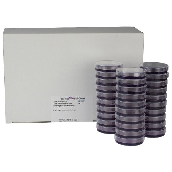 PanReac AppliChem m-CP agar (plate (Ø 55 mm)) for microbiology, 30pcs