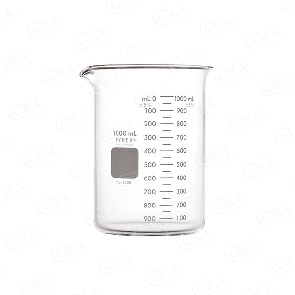 QLA 1000 ml Clear Glass Disintegration Beaker with Flared Top for Distek Disintegration Model 3100, Serialized