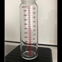 MIKLI dilution bottle (milk bottle), 240 ml, wide neck thick wall, with autoclavable screw cap, old Nr: HE1866