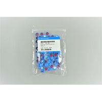 Product Image of Schraubkappen, Polypropylen, blau, vorgeschlitze Septa aus PTFE/Silikon, 100 St/Pkg