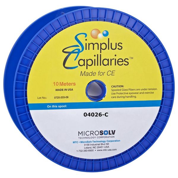 Microsolv Capillary, Bare Fused Silica, 25 μm ID by 10 meters, 1 pc/PAK