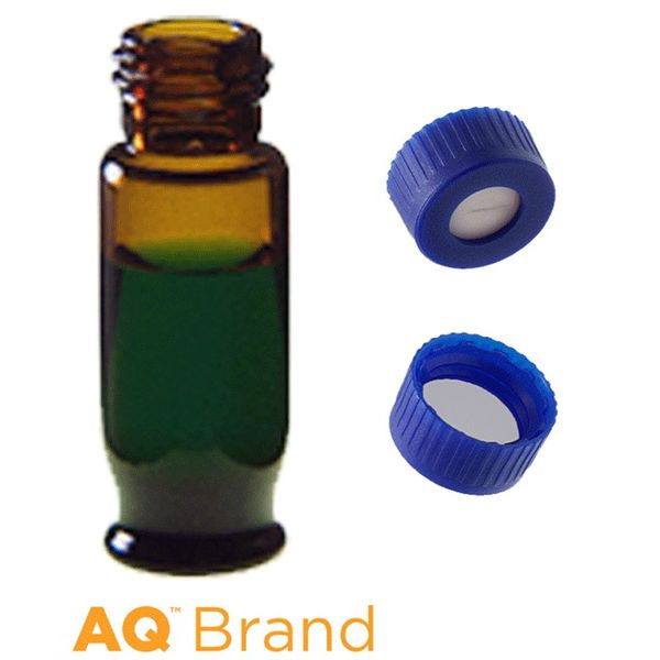 Microsolv EPP MR Vial, amber, 1.8 ml, Screw Cap ligh blue with Sil/PTFE Septa slit, 100 pc/PAK