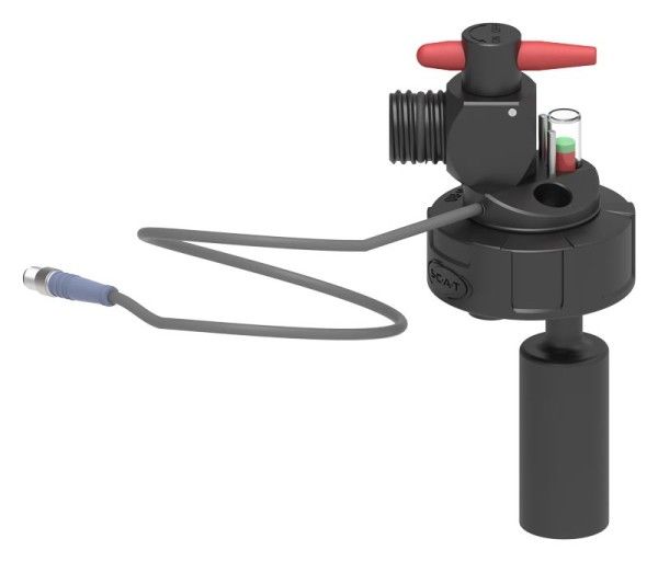 SCAT SymLine SafetyWasteCap, S60/61, elektronische Füllstandskontrolle, mit Absperrung GL25(m), Anschluss für Ausblasfilter, PTFE elektrostatisch 