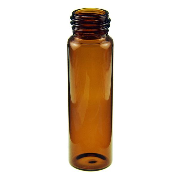 Microsolv Vials, EPA Style, amber glass, 40ml. 95x27.5mm OD, for use as an EPA test vial or storage bottle, ND24, 100pc/PAK