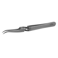 Product Image of Precision tweezer, 18/10 steel, extra sharp, bent, self-clamping, L = 120 mm