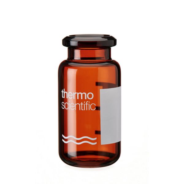 Thermo Fisher Scientific SureSTART 10 ml Crimp Headspace Vial, Level 2, amber Glass, Marking spot, 1000 pc/PAK