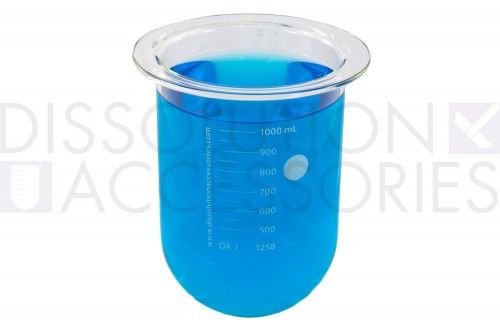 Dissolution Accessories Gefäß, Boro 3.3, klar, 1000 ml, Caleva