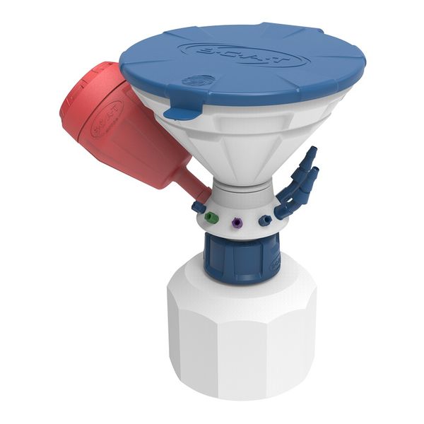 SCAT Universal Waste Hub ''JAN'', B83, safety funnel, 4x 1.6/2.3/3.2 mm OD, 4x PFA-blind plug