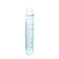 Product Image of Cryotubes, 4 ml, with internal thread, screw cap with silicone seal, PP, 12,5 mm x 70 mm,  sterile, 10 x 100 pc/PAK