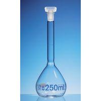 Product Image of Messkolben, USP, BLAUBRAND®, Klasse A, DE-M, 10 ml, NS 10/19, Boro 3.3, mit PP-Stopfen, USP-Chargenzertifikat, 2 St/Pkg