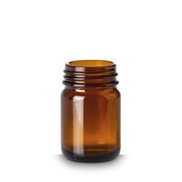 Product Image of Wide Mouth Jar, Glass, amber, cylindrical, 50 ml, without Screw Cap, 105 pc/PAK
