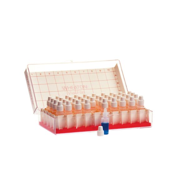 DWK Wheaton Tropfflasche in Fläschchen File, LDPE natur, 3ml-Tropfflasche,, Spitze und Schraubkappe 8-425, 14 x 49 mm Höhe, 40 St/Pkg