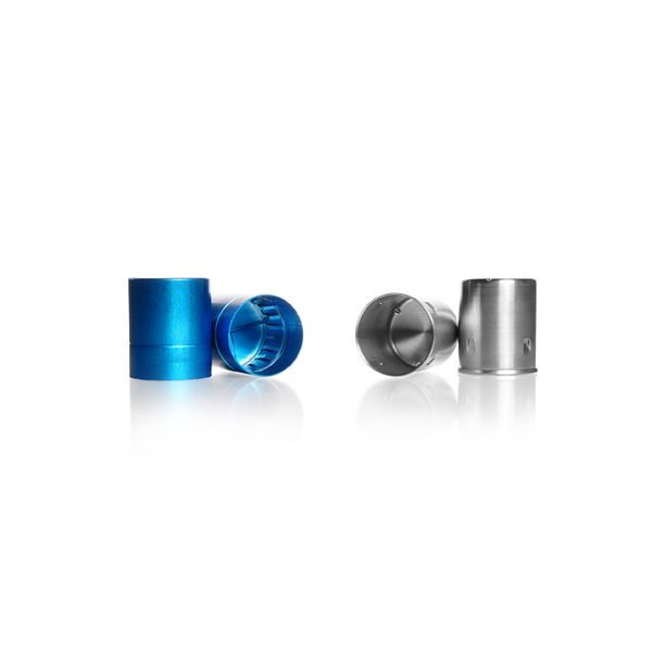 Duran Group Metal cap/alu blue eloxiert, 10 pc/PAK