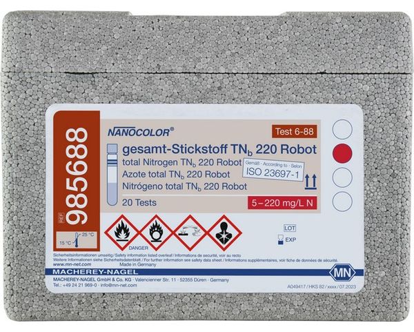 Macherey-Nagel Rundküvettentest NANOCOLOR gesamt-Stickstoff TNb 220, Roboter, 20 Bestimmungen