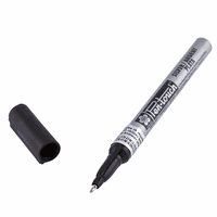 Marker, permanent, Extra-Fine tip, 0,25mm, Silver Ink for plasticware